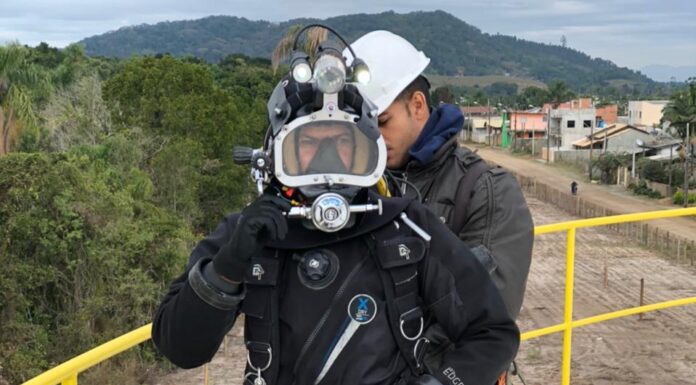 Mergulhadores concluem limpeza de reservatório do Mariscal e câmara de contato da ETA Penha