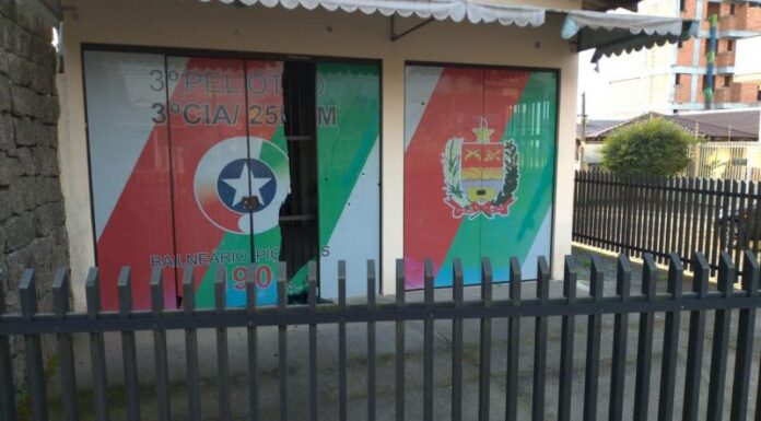 Posto da Polícia Militar do Norte de Piçarras é alvo de disparos de arma de fogo