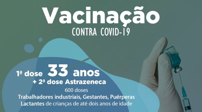 Hoje tem plantão de vacina contra Covid 19 em Balneário Piçarras