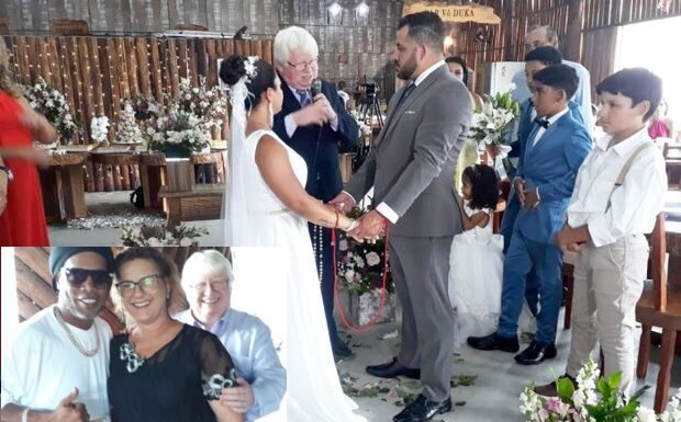 Ronaldinho Gaúcho prestigia festa de casamento em Penha
