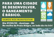 Moradores de Penha promovem manifestação pelo saneamento básico neste domingo