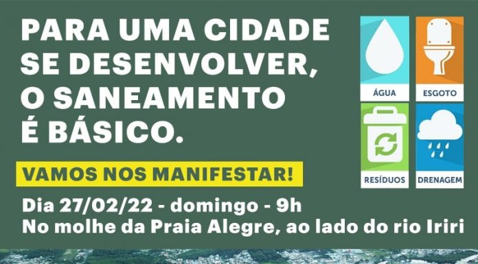 Moradores de Penha promovem manifestação pelo saneamento básico neste domingo