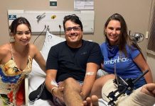 Deputada Paulinha visita prefeito Aquiles no Hospital Marieta