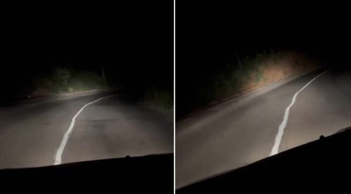 VÍDEO: Faixa torta em rodovia catarinense chama atenção de motoristas e viraliza