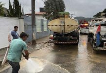 Voluntários de Penha prestam auxílio na limpeza e recuperação de São João Batista