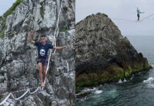 Domingo tem o desafio de highline Speed Line Pró, nas Ilhas Itacolomi
