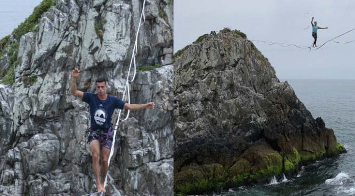 Domingo tem o desafio de highline Speed Line Pró, nas Ilhas Itacolomi