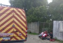 Condutor de moto é atendido com ferimentos nas pernas e braços na SC 414