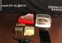 Polícia Militar prende casal por tráfico de drogas e porte ilegal de arma