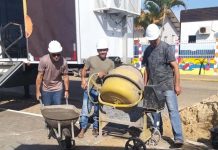 Alunos aprendem na prática como trabalhar na construção civil em Barra Velha