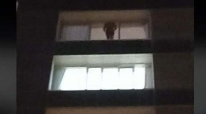 VÍDEO: “Corpo misterioso” pendurado em janela assusta moradores de Florianópolis e viraliza