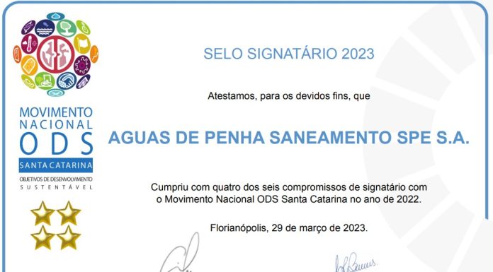 Águas de Penha recebe o selo Signatário ODS 2023