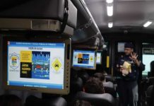 Maio Amarelo: ônibus cinema reforça importância dos cuidados no trânsito