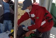 Pescador é socorrido pelos Bombeiros Voluntários após acidente em alto mar