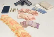 Homem em surto é preso portando drogas após fazer disparos com arma de fogo