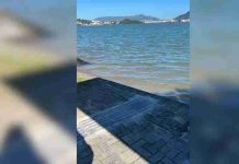 Moradora reclama de piso tátil que termina no mar em Florianópolis: ‘diferenciado’