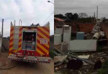 Incêndio destrói casa de madeira em Balneário Piçarras