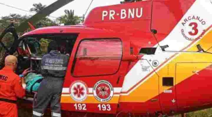 Trabalhador fica gravemente ferido ao sofrer descarga elétrica em Indaial