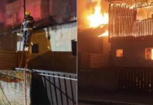 Incêndio de grandes proporções destrói kitinetes em Piçarras e mobiliza bombeiros