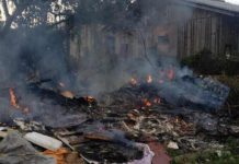 Incêndio em terreno da Rua Santa Luzia no Bairro Itacolomi em Piçarras é contido por agentes de segurança