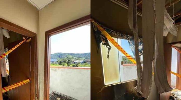 Vizinhos resgatam crianças de casa em chamas no Bairro Santa Lídia em Penha