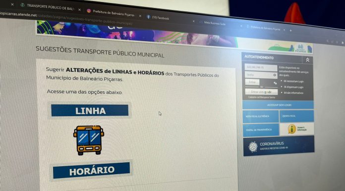 Balneário Piçarras lança questionário online sobre o transporte público