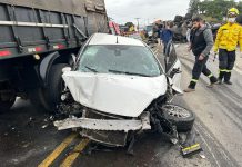 Uma pessoa fica ferida no acidente na BR-280 em Araquari