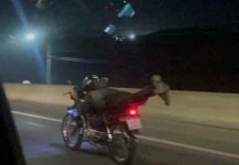 Motoqueiro foi flagrado realizando manobras perigosas no km 98 da BR-101 em Balneário Piçarras