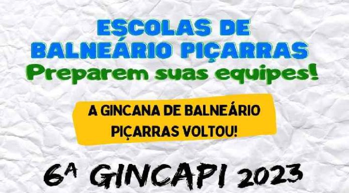 6ª Gincana de Balneário Piçarras vai reunir quatro escolas da cidade na próxima semana