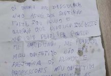 Ladrão pede desculpas em carta e devolve itens furtados de escola em SC