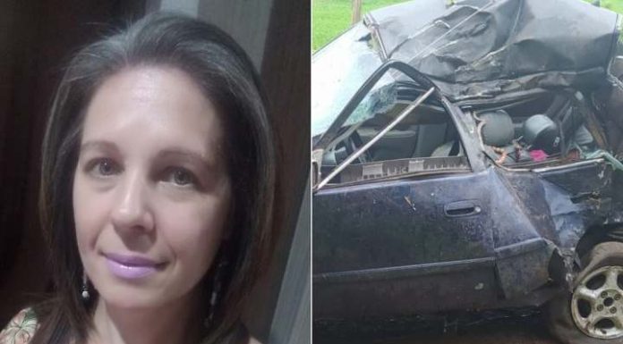 Mulher de 44 anos morre ao cair com carro em uma ribanceira