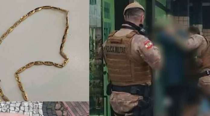 Idosa tem o colar arrancado do pescoço por marginais em Balneário Camboriú