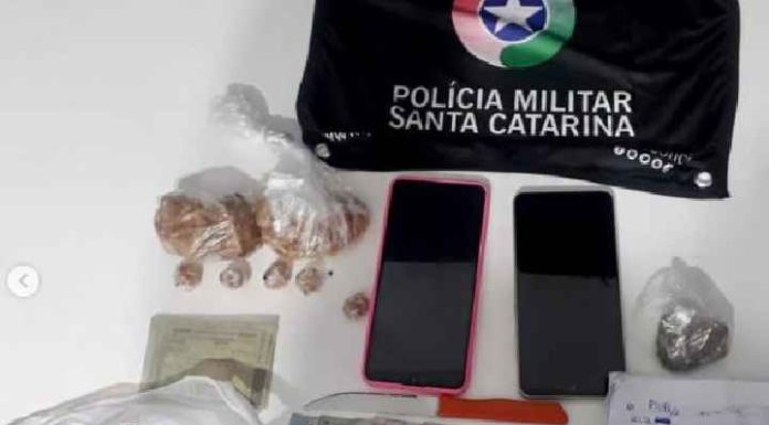 Traficante de Barra Velha é preso com 98 gramas de crack, maconha e objetos furtados
