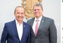 Jorginho Mello visita governador de São Paulo Tarcísio de Freitas