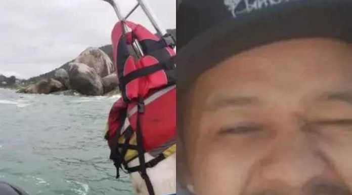 Buscas por homem desaparecido ao cair de costão em Itapema continuam