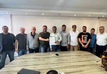 Presidente da Câmara e vereadores participam de assinatura de Ordem de Serviço para restauração de rota acessível em Balneário Piçarras