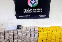 Polícia Militar prende traficante com 75 kg de cocaína e 98 kg de crack em Piçarras