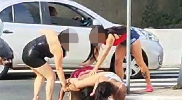 Mulheres caem na porrada na marginal da BR 101
