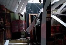 Telhado de lanchonete desaba e deixa homem ferido