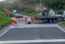 Secretaria de Trânsito reforça sinalização no viaduto da Santa Lídia