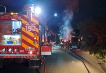 Motorista foge e população incendeia camionete após acidente matar jovem em Camboriú