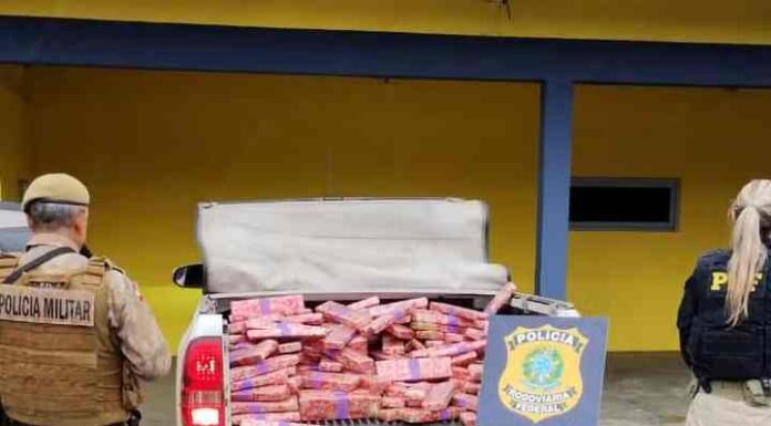 Mais de 290 quilos de maconha são apreendidos em caminhonete em Joinville