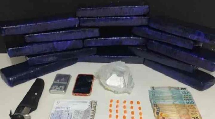 Traficante é preso em Penha com 11 quilos de maconha