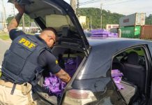Perseguição termina com apreensão de 384 kg de maconha em Itajaí