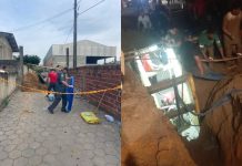 Funcionário da Águas de Penha é resgatado em Penha após ficar soterrado