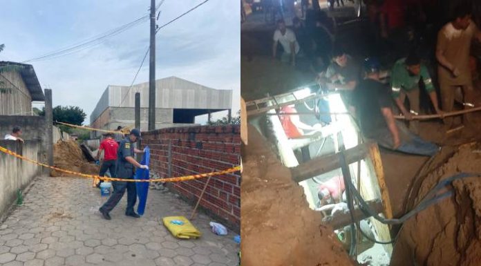 Funcionário da Águas de Penha é resgatado em Penha após ficar soterrado