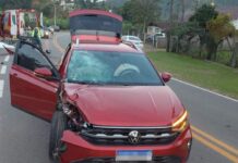 Ciclista de 59 anos de idade morre em acidente na SC-414 em Luiz Alves
