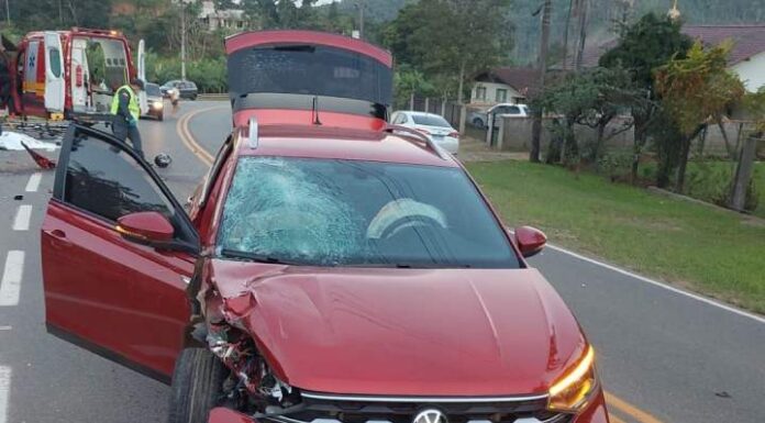 Ciclista de 59 anos de idade morre em acidente na SC-414 em Luiz Alves