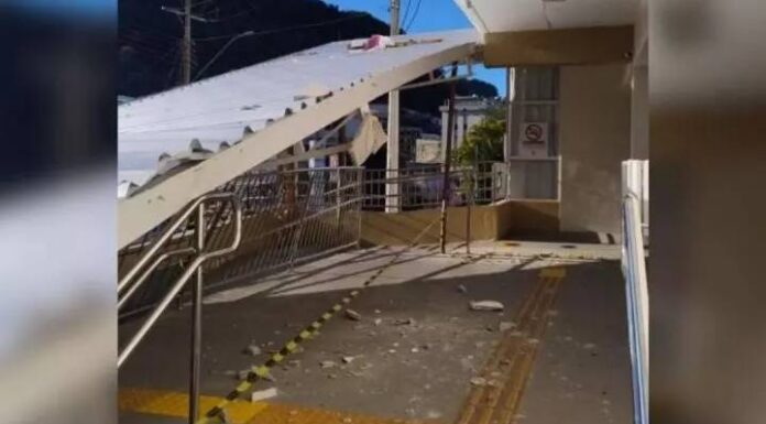 Estrutura de ambulatório desaba e deixa feridos em Santa Catarina