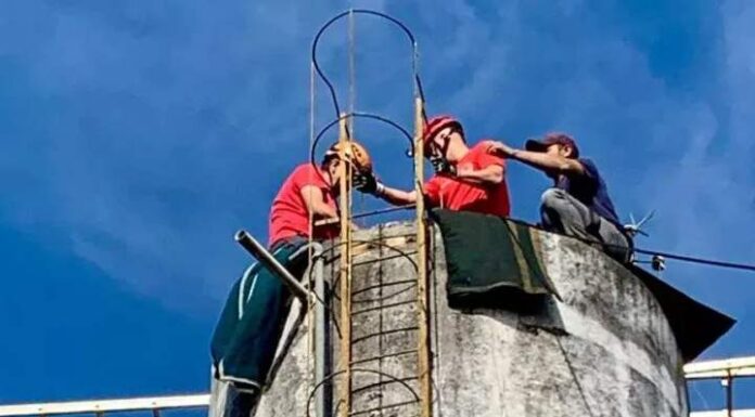 Homem passa 4 horas preso dentro de caixa d’água em SC